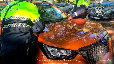 As&iacute; pillan a un menor conduciendo un coche por Sevilla con el consentimiento de sus padres