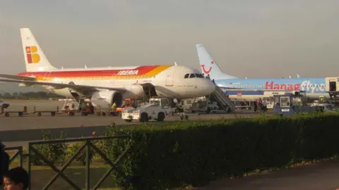 Aviones en el aeropuerto de Jerez