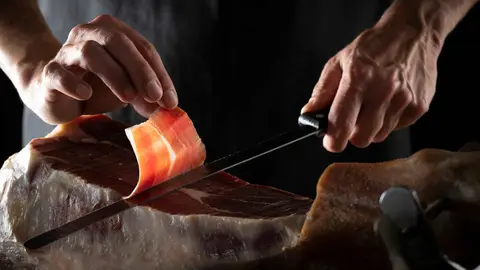 Jam&oacute;n ib&eacute;rico cortado en lonchas en El Corte Ingl&eacute;s