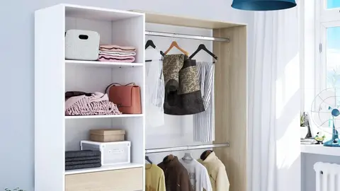 El nuevo armario superventas de Leroy Merlin: blanco, roble y low cost