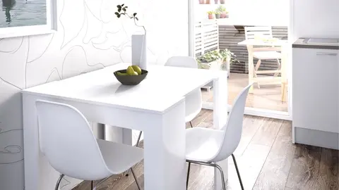 La mesa de dise&ntilde;o extensible de Leroy Merlin: soluci&oacute;n para ganar espacio de comensales en el sal&oacute;n