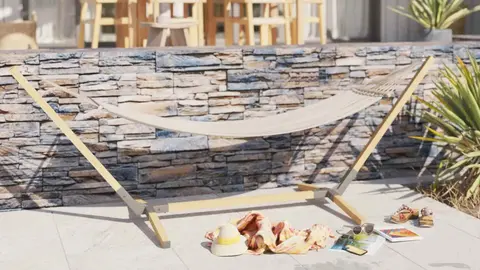 Hamaca de algod&oacute;n para exteriores Naterial de Leroy Merlin