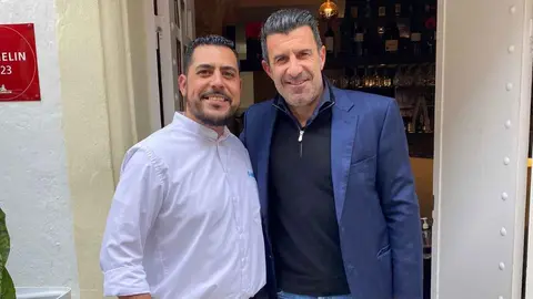 Luis Figo en el restaurante A Mar de Jerez