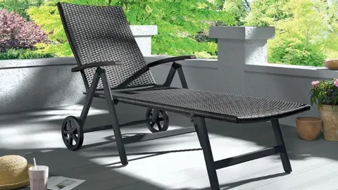 Tumbona de entramado con ruedas LIDL