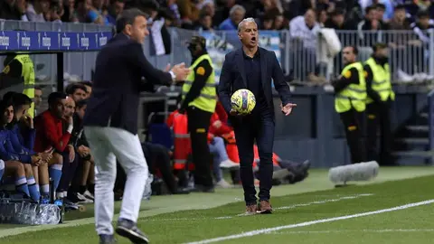 Sergio Pellicer durante un partido del M&aacute;laga CF