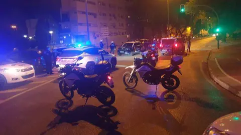 Dispositivo policial en la Avenida Blas Infante
