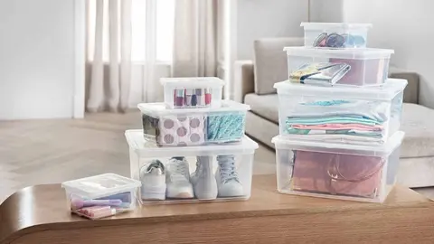 Set de cajas de ordenaci&oacute;n transparentes de Lidl