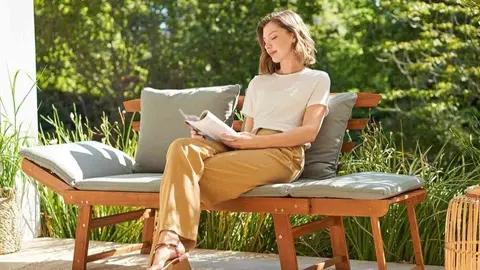 Banco de madera de acacia para jard&iacute;n