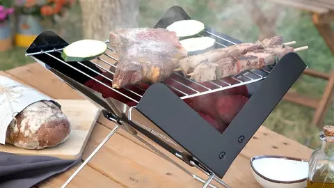 Mini barbacoa plegable Foldecue Innovagoods de Carrefour
