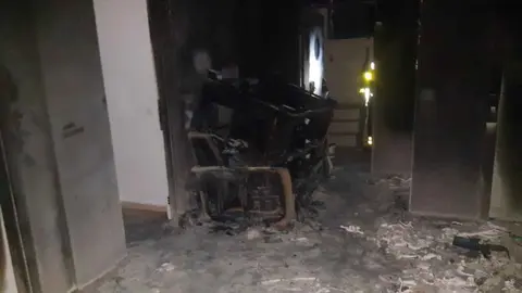 Incendio en la Avenida Blas Infante de Jerez