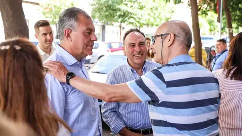 Jos&eacute; Luis Sanz en su visita al Cerro del &Aacute;guila
