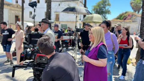 Jerez, ciudad de cine la Plaza del Mercado recrea los a&ntilde;os 40