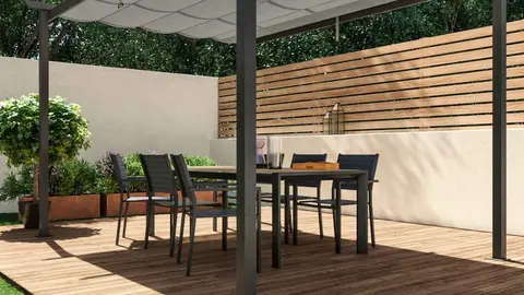 P&eacute;rgola de aluminio NATERIAL Omega antracita de Leroy Merlin