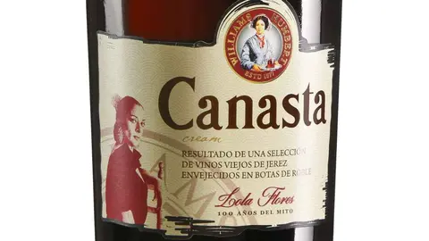 Lola Flores en la etiqueta de Canasta