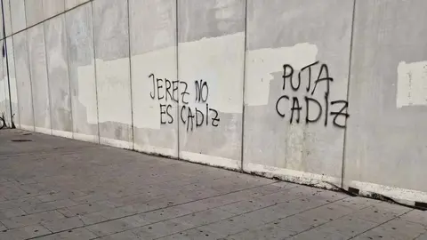 Pintadas en el Estadio Nuevo Mirandilla