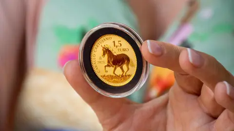 Moneda dedicada al caballo cartujano | Foto: Noelia Herrera (Jonocla) para El MIRA