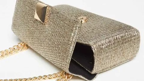 Bandolera de rafia metalizada Sfera de El Corte Ingl&eacute;s