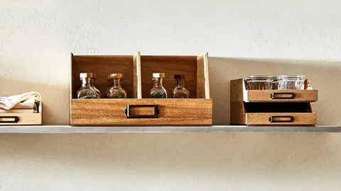 Caja de almacenaje con portaetiqueta de Zara Home