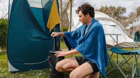 Cabina de ducha para camping Quechua de Decathlon