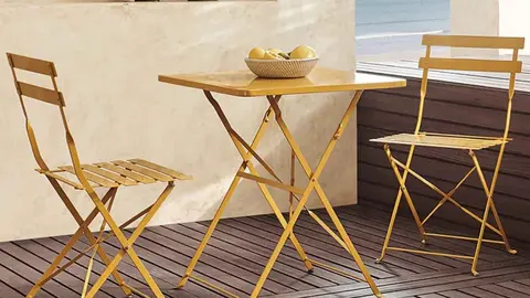 Set de 2 sillas de balc&oacute;n plegables Portobello