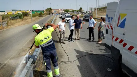 Limpieza viaria en la zona sur de Jerez
