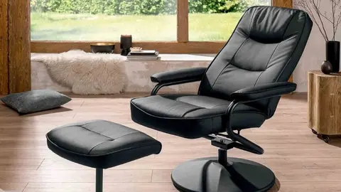 Sill&oacute;n tumbona con taburete Livarno Home de Lidl