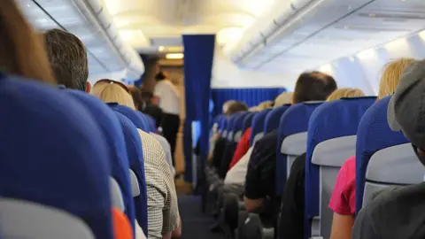 Pasajeros en un avi&oacute;n