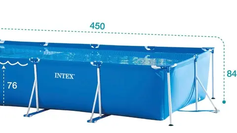 Esta es la piscina desmontable m&aacute;s vendida de Amazon: viene rectangular y de 4,5 metros de ancho