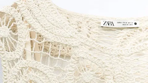 Zara vestido crochet
