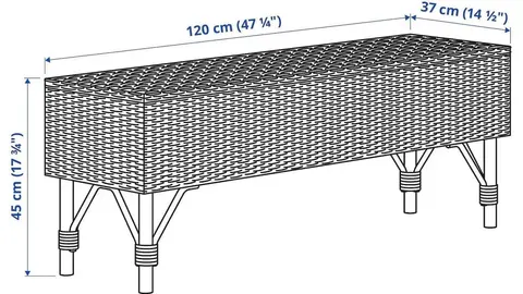 Banco con al macenaje TOLKNING de Ikea