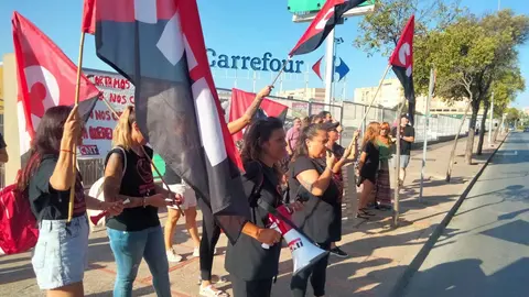 Trabajadoras de Aire By Looks durante la huelga