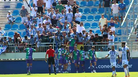 Sergio Pellicer dedic&oacute; la victoria del M&aacute;laga CF a la afici&oacute;n