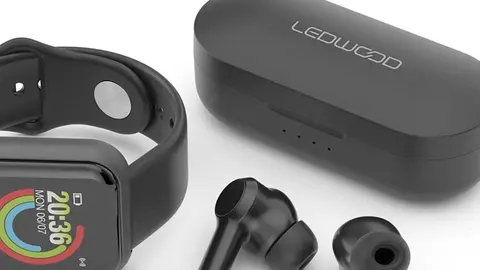 Ledwood pack Urban auriculares True Wireless y smartwatch de Decathlon