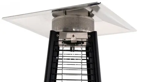 Estufa de gas para terraza uso exterior con ruedas 13kw Kekai Basil 52x52x227 cm de Carrefour