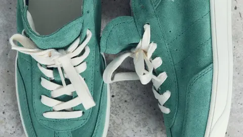 Zapatillas deportivas Bamba de piel de Zara