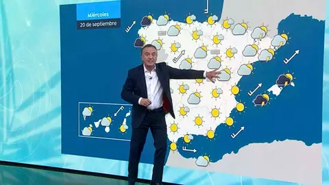 Roberto Brasero da la predicci&oacute;n del tiempo