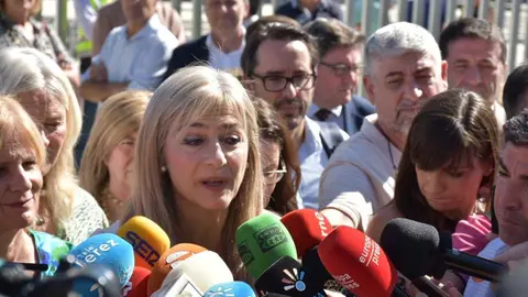 La consejera Patricia del Pozo en el IES Elena Garc&iacute;a de Jerez | Foto: Noelia Herrera (Jonocla) para El MIRA