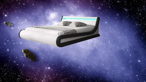 Cama canap&eacute; de Amazon que parece una nave espacial