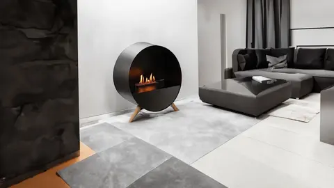 Planika Bubble Wall & Floor Smart Free Standing Chimenea de Bioetanol - El MIRA
