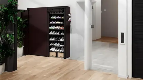 El zapatero barato de Leroy Merlin que deja la entrada de casa despejada