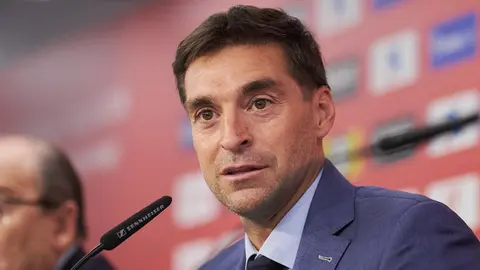 Diego Alonso en la presentaci&oacute;n del t&eacute;cnico del Sevilla FC | Salvador L&oacute;pez Medina para El MIRA