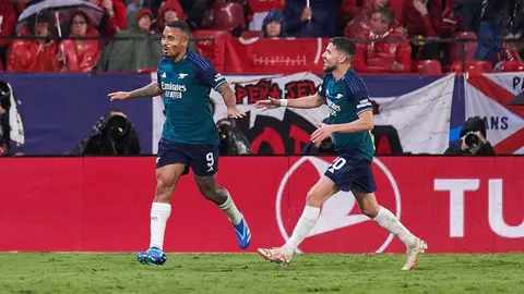 Gabriel Jes&uacute;s celebra su gol al Sevilla | Salvador L&oacute;pez Medina para El MIRA