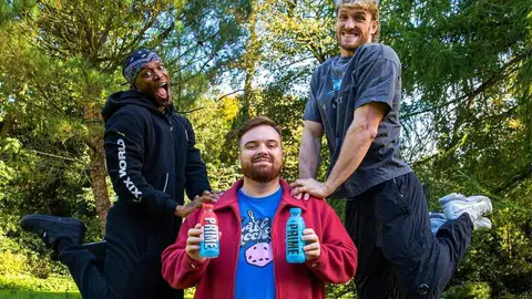 Ibai Llanos junto a KSI y Logan Paul anunciando Prime, la nueva bebida disponible en Carrefour