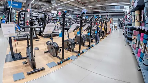 Secci&oacute;n Fitness de Decathlon