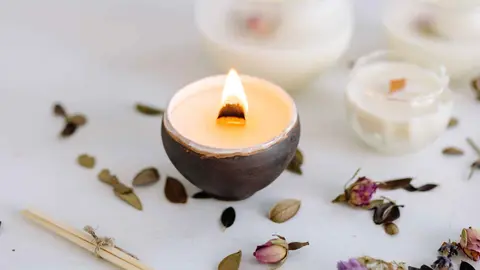 Velas perfumadas con olor a toffee de Mercadona