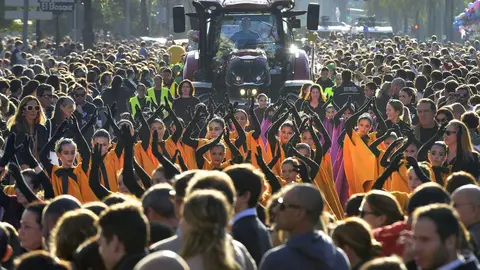 Figurantes en la Cabalgata de los Reyes Magos de Jerez 2023