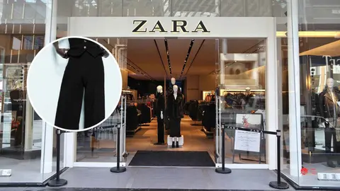 Nuevo pantal&oacute;n ancho de estructura jacquard de Zara