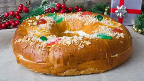 Rosc&oacute;n de reyes sin relleno congelado de Mercadona