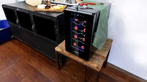 Vinoteca Grand Sommelier 800 CoolCrystal Negro Cecotec