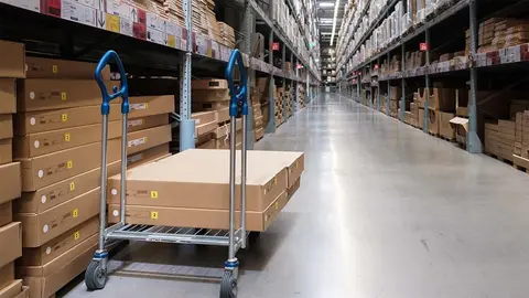 Almac&eacute;n de tienda IKEA de muebles y decoraci&oacute;n